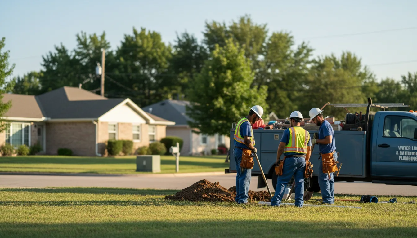 Residential water line and bathroom plumbing service in Holden, LA